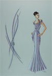 Modezeichnung Ballkleid